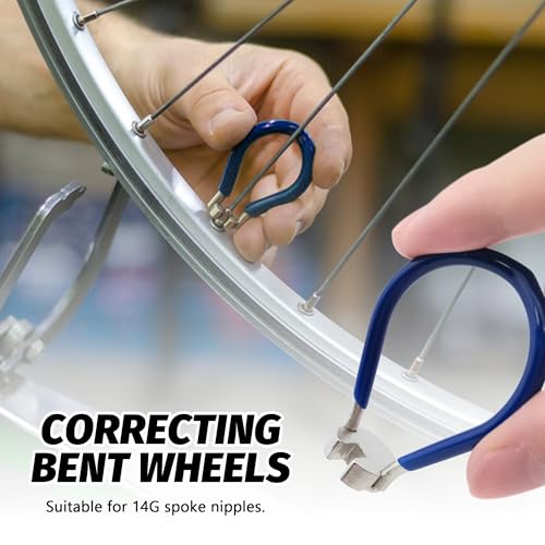 Bicycle Spoke Wrench Set - 6-in-1 Spoke Adjustment Tool for 10-15 Gauge