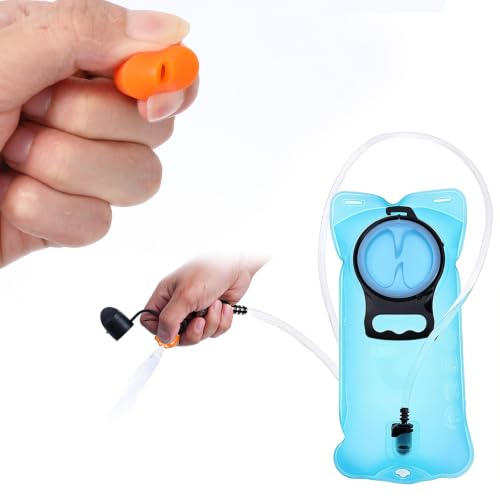 8-Piece Bite Valve Replacement Mouthpiece - Orange Hydration Bladder Accessory