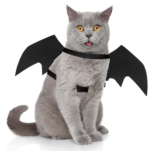 Pet Bat Wings Costume for Cats and Dogs - Small Black