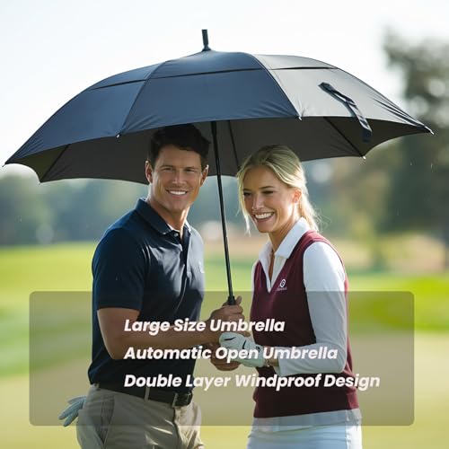 Extra Large Golf Umbrella - 62/68/72 Inch Automatic Open, Windproof & Waterproof
