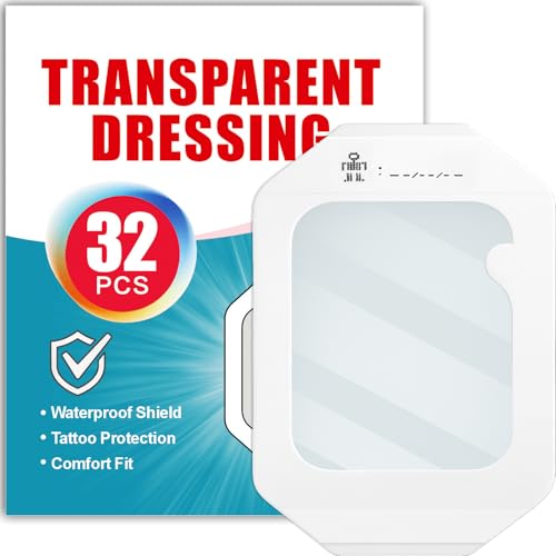 32 Pack Waterproof Bandages - Transparent Film Dressing for Wound Care & Tattoo Aftercare