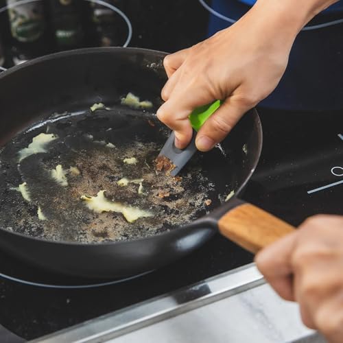Thumb Scraper Set of 2 - Non-Stick Cookware Safe, Green/Gray