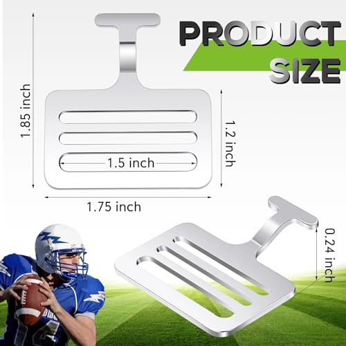 Shoulder Pad T Hook - 12 Pack, 1.5 Inch Silver Football Hooks