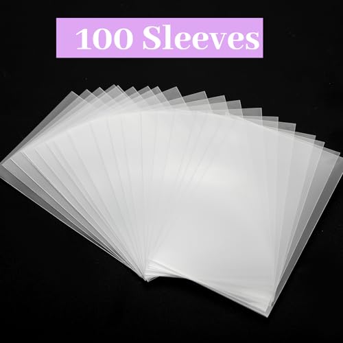 100 Pcs Photocard Sleeves - 57x88mm Ultra Clear Thick Card Protectors - Clear