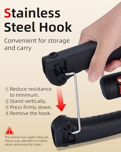 Hydraulic Power Chest Expander - Adjustable Resistance Arm Trainer - Black