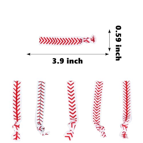 Baseball Stitch Headbands - 24 Pack No Crease Hair Ties