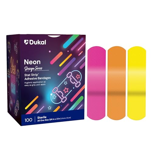 Neon Adhesive Bandages with Stat Strip® - 3/4" x 3"