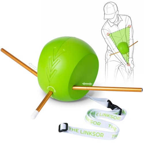 Golf Swing Trainer Aid for Beginners - Portable Practice Ball & Rod