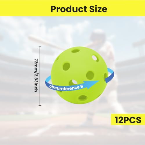 40 Pack Plastic Baseball Practice Balls for Training Indoor Outdoor - Lightweight Soft Balls with Drawstring Bag