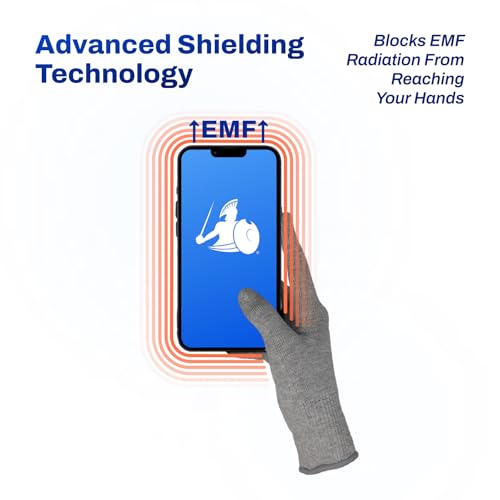 DefenderShield EMF Radiation Protection Gloves ? Computer & Cell Phone Gloves Touchscreen-Friendly ? Comfortable EMF Protection for Cell Phone Use ? Small Size, Anti-Odor & Anti-Static Material