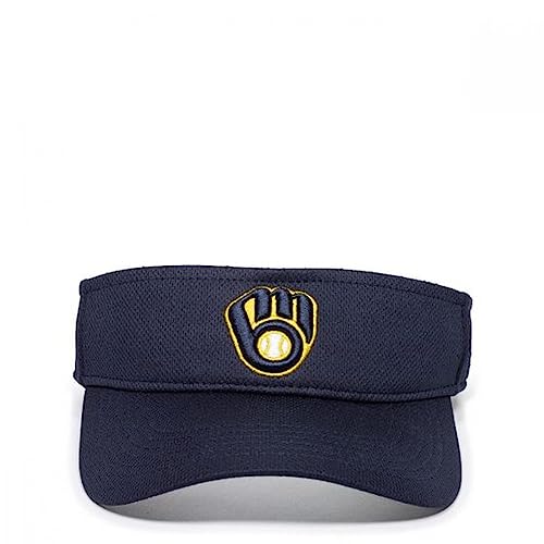 Milwaukee Brewers Baseball Visor Cap - Adjustable & Mesh