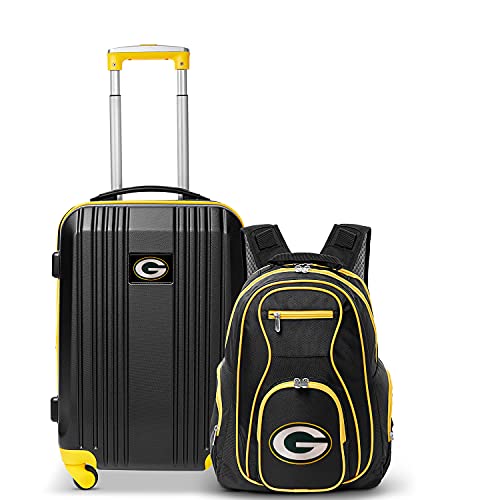 Green Bay Packers Luggage Set - 21-Inch Hardcase Spinner & 19-Inch Backpack