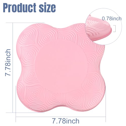 Yoga Knee Pads - Non-Slip Foam Cushions, 2 Pack - Pink