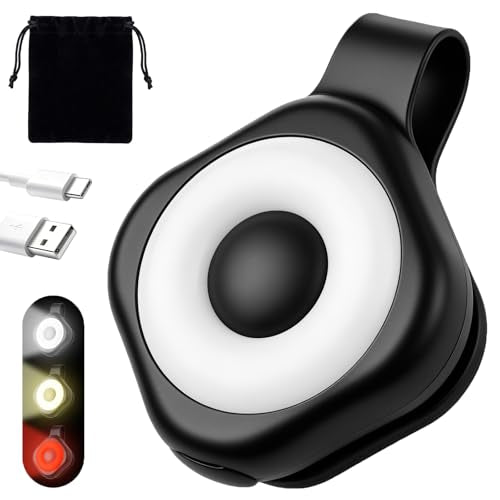 Rechargeable Nurse Clip-On Light with 3 Color Modes - F-Black