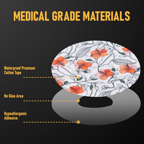 Dexcom G7 Over Patches - Waterproof Adhesive Patch Tape 30Pcs - Petal Waltz Verse