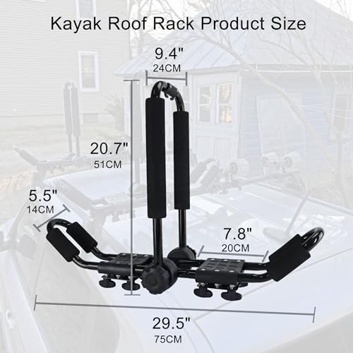 Folding Kayak Roof Rack J-Bar Adjustable - 23-krf-2
