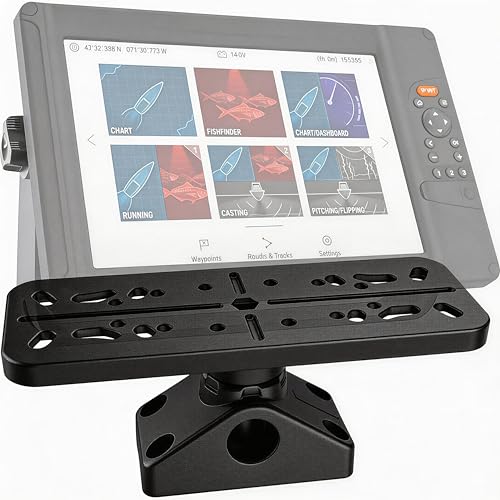EDS RDPLT 2.9x7.8 Inch Universal Fish Finder Mount with 360° Rotation for Garmin Lowrance Humminbird Raymarine