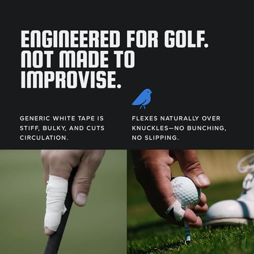 4-Way Stretch Golf Sports Tape - Waterproof Finger Protection, 110 Pre-Cut Strips