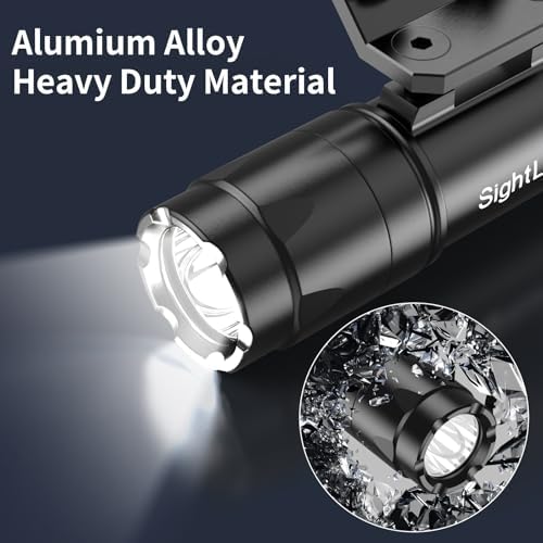 Light Laser Combo for Rifle - 1000 Lumens LED Tactical Weapon Light with Remote Pressure Switch, USB C Rechargeable Gun AR Flashlight with Charger for Hunting Shooting, Alumium