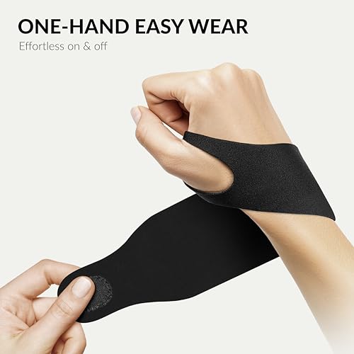 BraceUP Ultra-Thin Wrist Support Brace 2 Pack - Carpal Tunnel & Sports