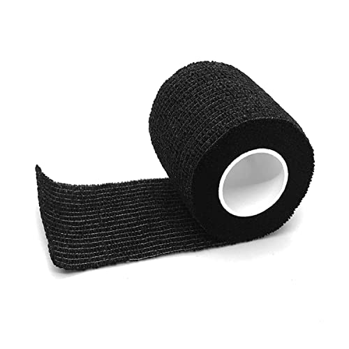 EAmber Black Camouflage Wrap Tape 6 Rolls - Self-Adhesive Hunting Bandage for Outdoor Concealment