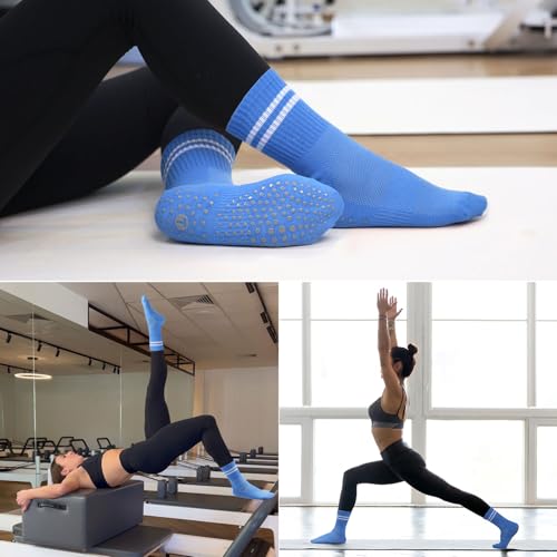 Pilates Ball Set with Resistance Bands & Grip Socks - Blue