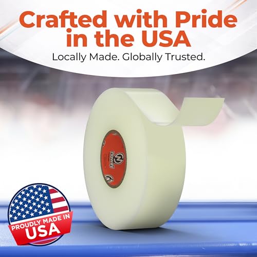Clear Hockey Tape - 1" x 34 Yards, Moisture-Resistant, Strong Adhesive - 1 Pack