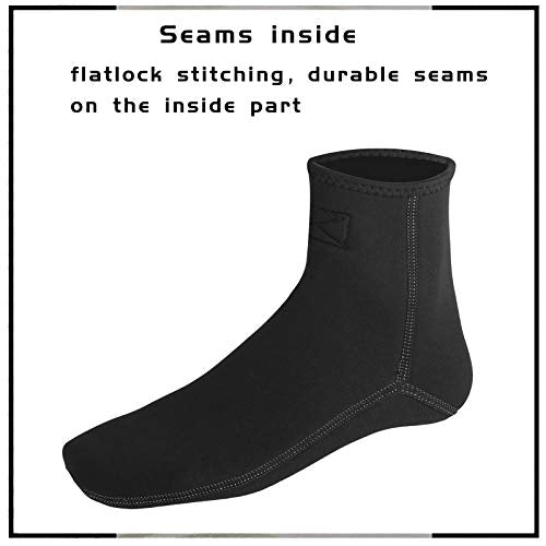 3mm Neoprene Water Socks - Low Cut Grey - Anti-Slip Beach Booties