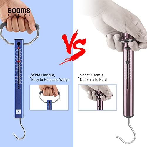 Booms Fishing TS2 Aluminum Spring Fish Scale 50 lbs, Easy Read Luggage & Tackle Weighing Tool