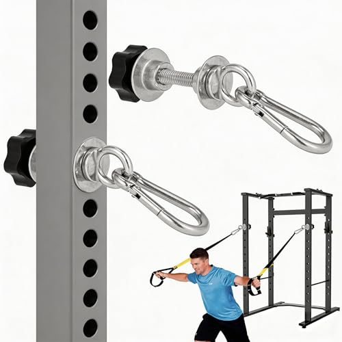 Heavy-Duty Power Rack Attachments - Quick-Install Silver 2-Pack