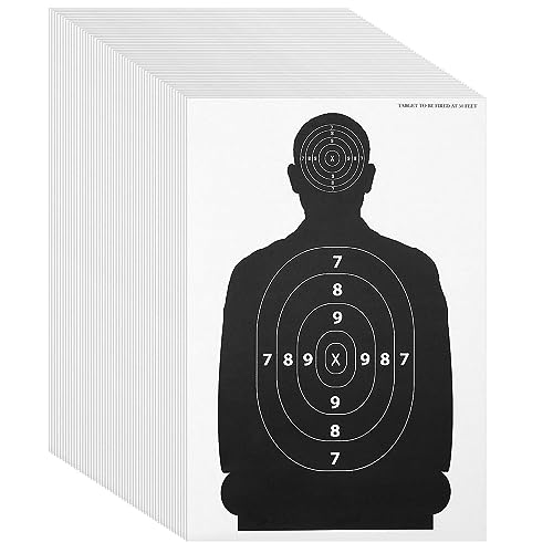 Shooting Targets for Shooting Range - 50 Pack, 17x25" Pistol Targets