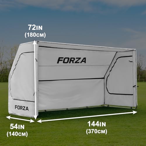 Portable Team Shelter with Steel Frame - Electric Blue & 6 Seater Bench Pro