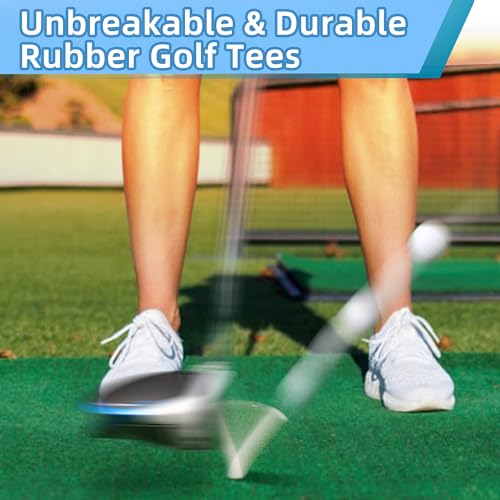 Unbreakable Rubber Golf Tees Set for Mats - 32 Pcs, 6 Sizes