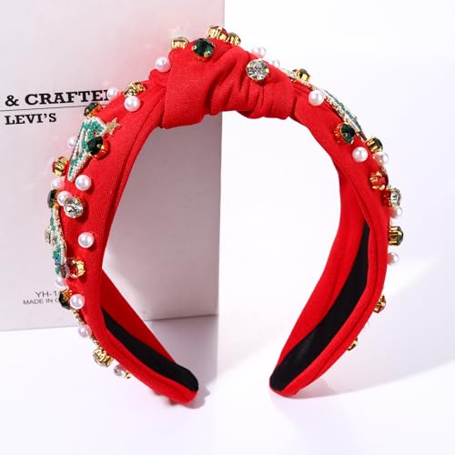 Christmas Headband for Women - Jeweled Xmas Tree 3