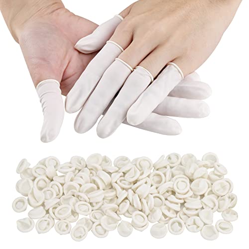 Small Disposable Finger Cots - 300 Pcs Protective Rubber Tips