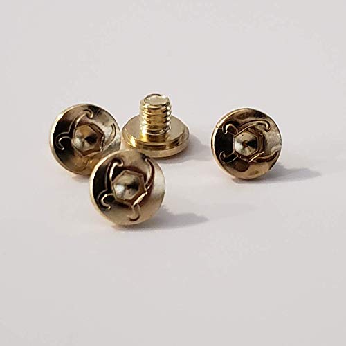 Tek Tactical Micro .380 / 9mm Thin Grip Screw Set Gold Plated with K Logo