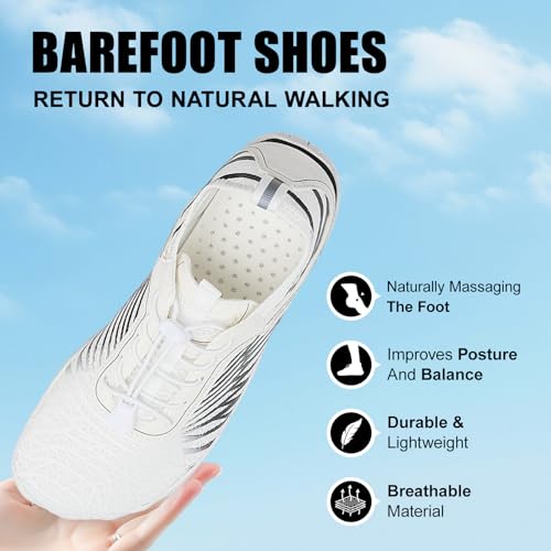 Breathable Non-Slip Water Shoes for Men & Women - White