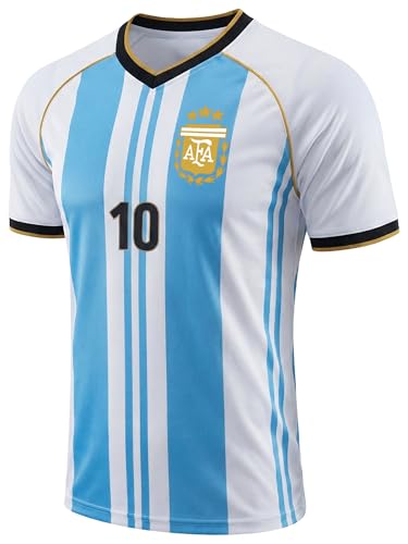 Kids Argentina Soccer Shirt - Lionel Messi #10 - Large