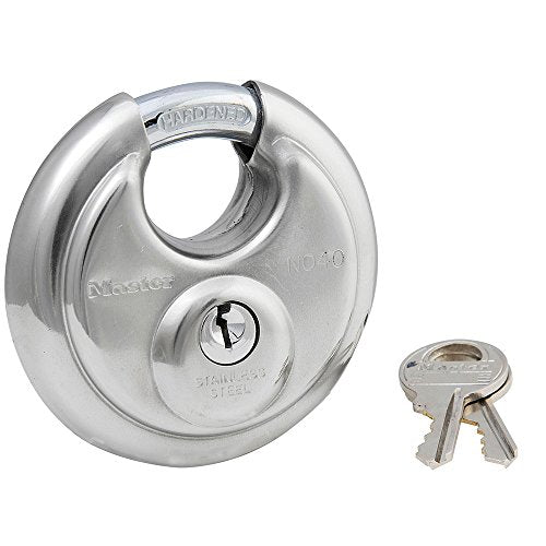Master Lock 40T Stainless Steel Discus Padlock, 2 Pack