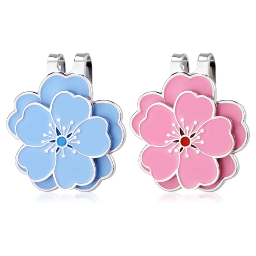 Gosknor Golf Marker Magnet Hat Clip Set Flower Shape Ball Bag