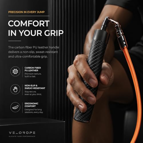 Weighted Jump Rope with Interchangeable Weights - Black