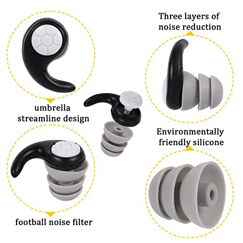 Reusable Silicone Swimming Ear Plugs - Waterproof Noise Reduction Earplugs