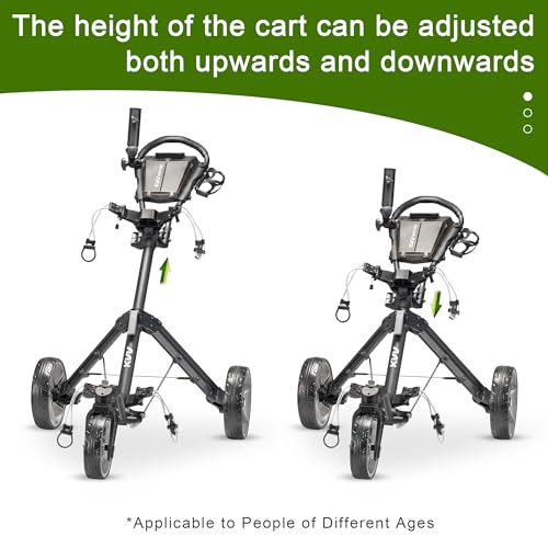 Mini-Pro Deluxe Golf Cart - Adjustable Height, 360 Swivel Wheel - KVV-MP300