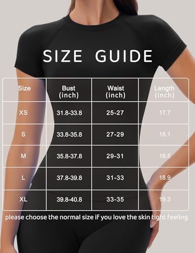 Ieumaz Women's Black Medium Gym Workout Compression T-Shirt