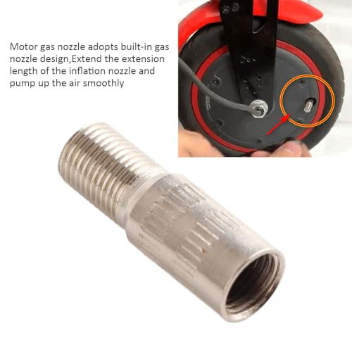 Alomejor 9mm Scooter Valve Extension Adapter for M365/Pro – 25mm Built-in Nozzle