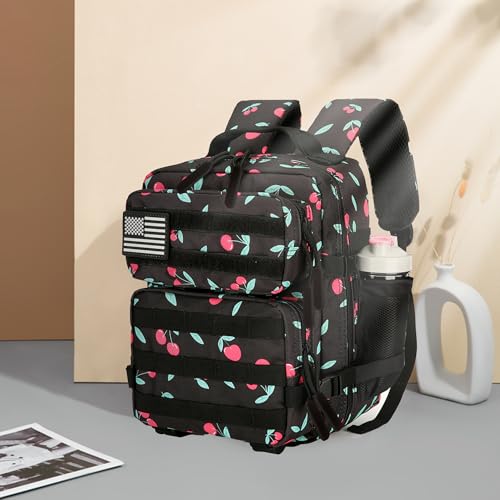 HongXingHai 9L Mini Tactical Backpack Cherry Black Water-Resistant & Multifunctional