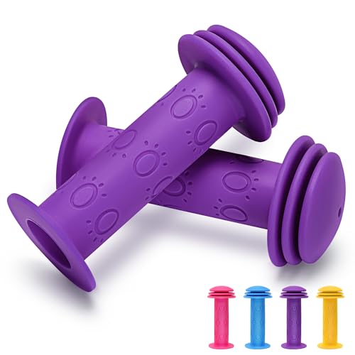 Non-Slip Rubber Bicycle Handlebar Grips - Purple