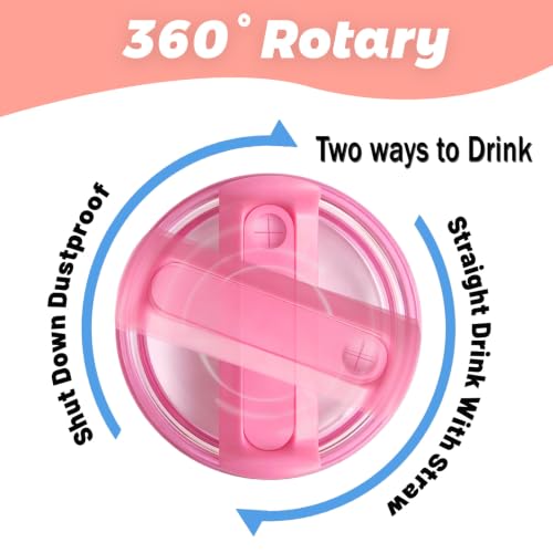 40 oz Tumbler Replacement Lid - Splash-Proof Sliding Lid - Hot Pink