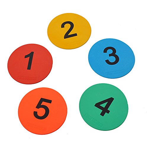 8-Inch Non-Slip Floor Spot Markers for Sports Training - Numbers 1-5