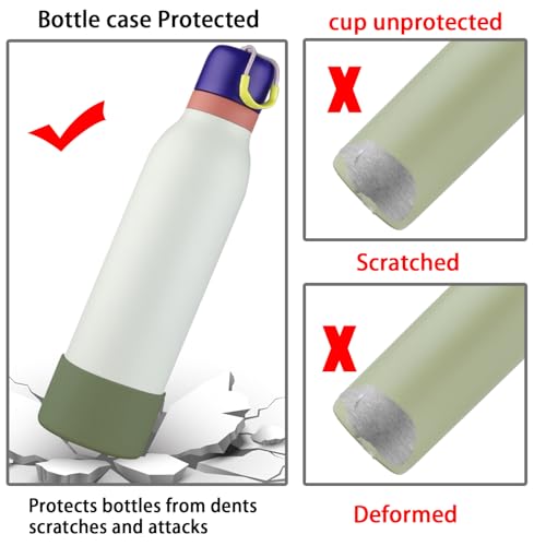 Silicone Boot Set for Owala FreeSip Twist Water Bottle - Military Green